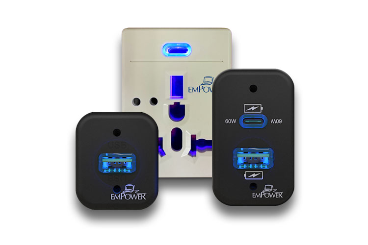 EmPower Anti-Microbial Outlet Units