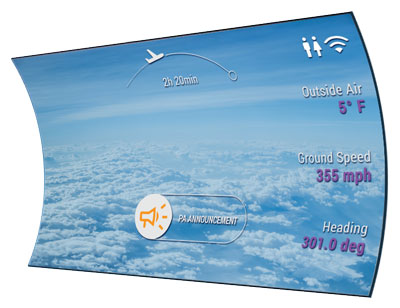Astronics Curved Aircraft Display