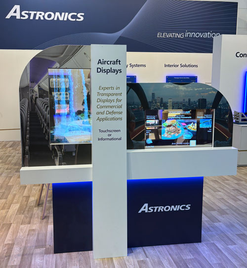Image of the Astronics transparent display